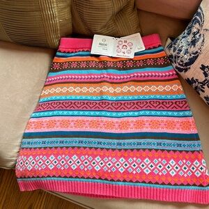 Hanna Andersson pink multicolored knit skirt new with tags size 150